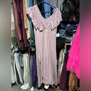 Baltic Born - Jennifer deep V maxi dress - dusty mauve - NWT never worn
